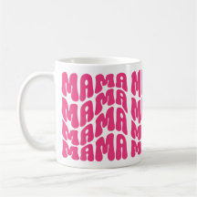 Pink Retro Super Mama Mère Mère Fête Maman