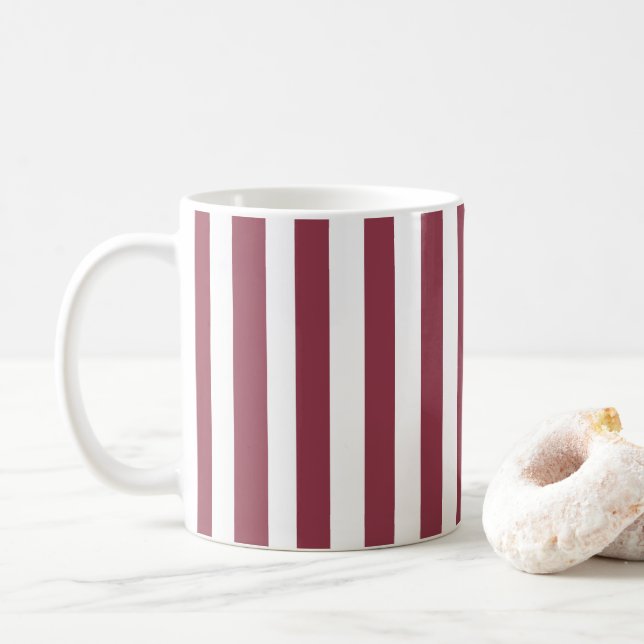 Mug Pink Stripes (Avec donut)