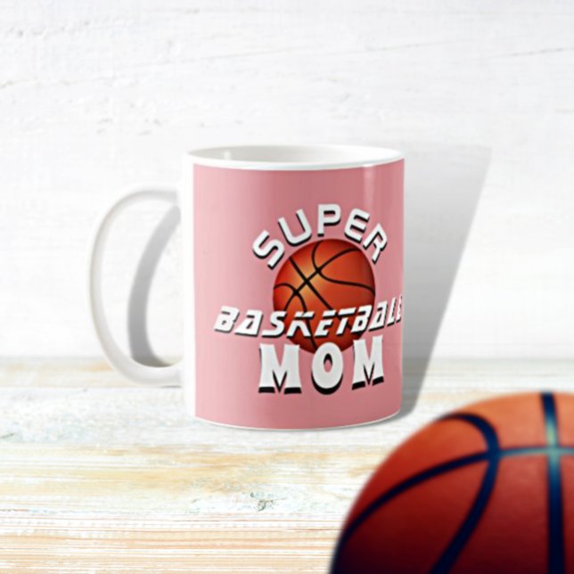 Mug Pink Super Basketball Ball Maman Sportive Mère (Créateur téléchargé)