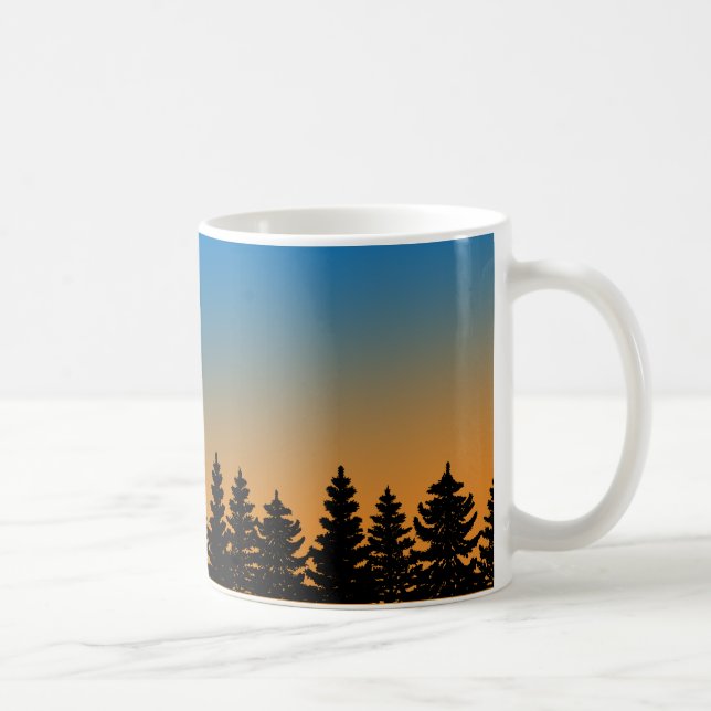 Mug Pins et ciel couché de soleil | La pinède | (Droite)