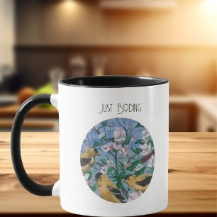 Mug Pinson jaune peint à la main Personnalisé