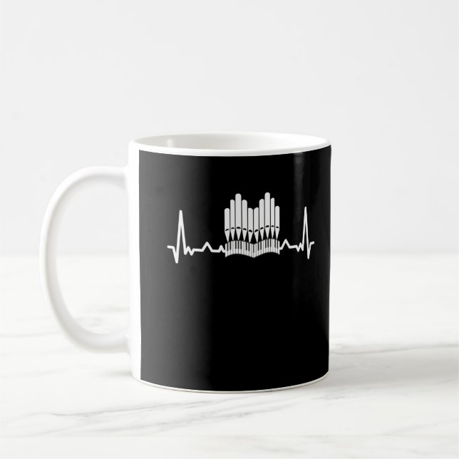 Mug Pipe Organ Heartbeat Church Music Organiste (Gauche)