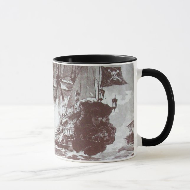 MUG PIRATE SHIP BATTLE IN BLACK (Droite)