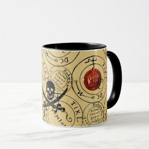 MUG PIRATES CARTES DE TRÉSORERIE, SKULL, PARC DES ÉPÈR