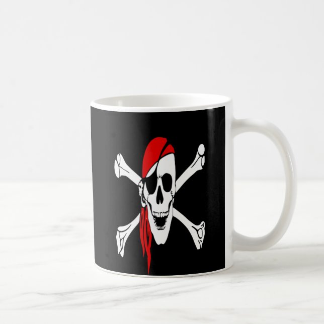 Mug Pirates vintages crâne et os croisés (Droite)