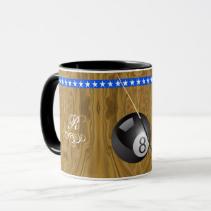 Mug Piscine à thème sportive (billard) ball et joueu
