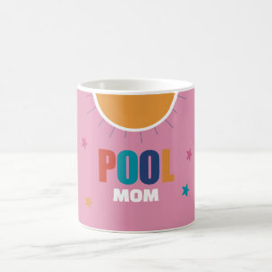 Mug Piscine personnalisée typographie moderne maman mi