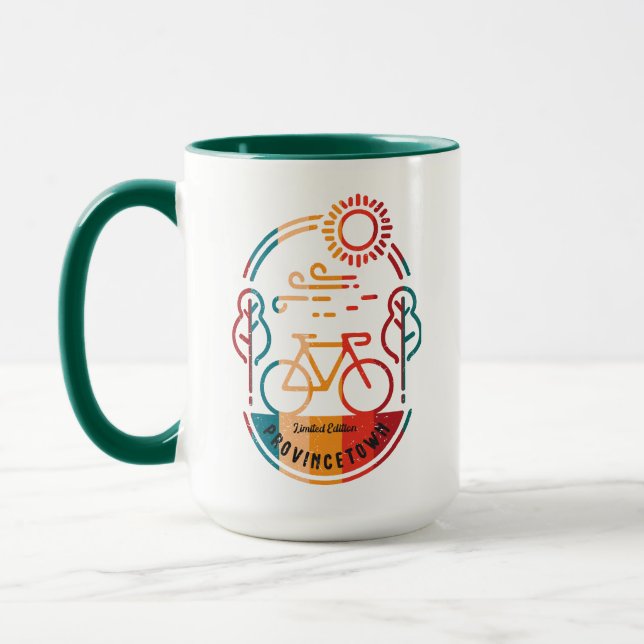 Mug Piste cyclable Retro Provincetown (Gauche)