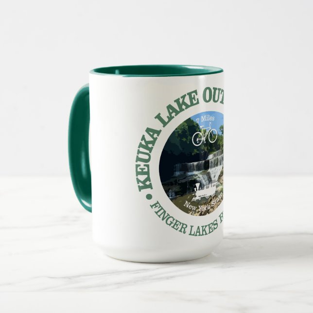 Mug Piste de sortie du lac Keuka (cyclisme c) (Devant gauche)