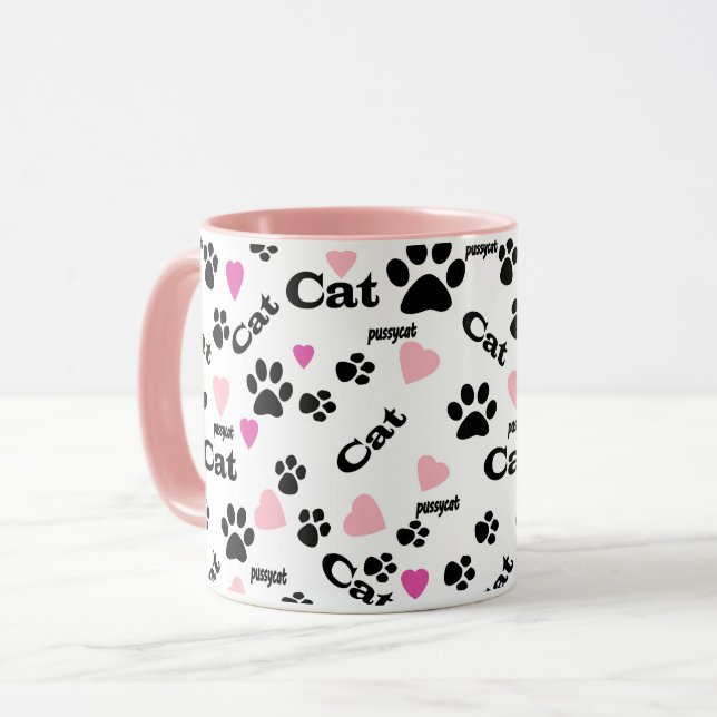 Mug Pistes de chat (Devant gauche)