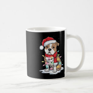 Mug Pitbull Arbre de Noël mignonne Santa Chapeau lumiè