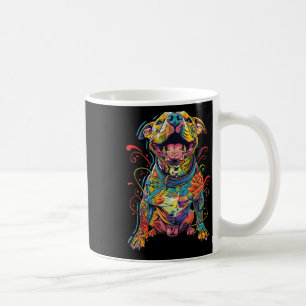 Mug Pitbull Chien tatoué Colorful Chien tatoué Maman