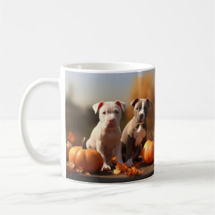 Mug Pitbull Chiot Automne Citrouille de plaisir
