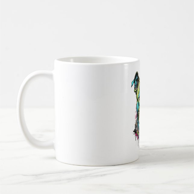 Mug pitbull coloré (Gauche)