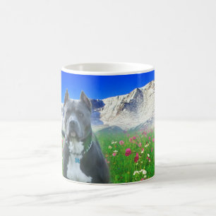 Mug Pitbull Terrier américain bleu, crête de brochet