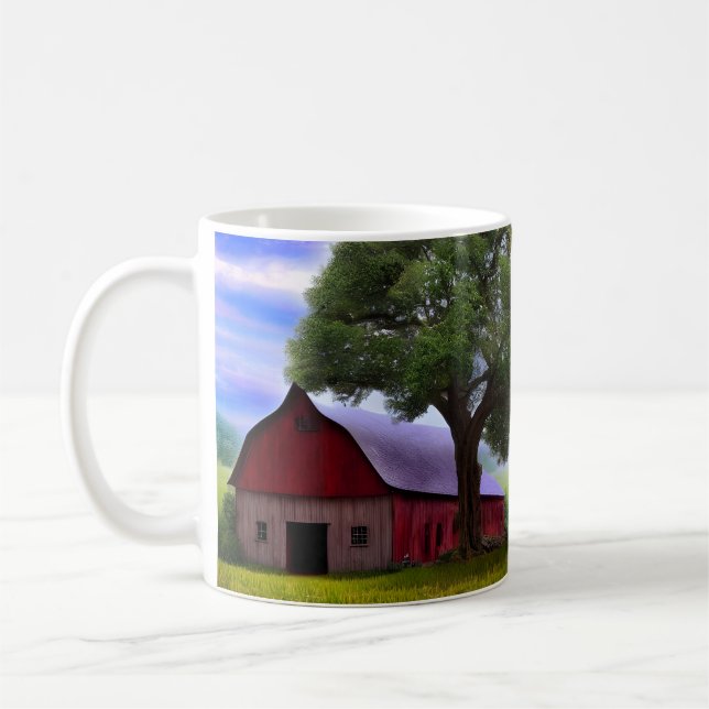 Mug Pittoresque Rustique Feuille d'érable d'automne (Gauche)