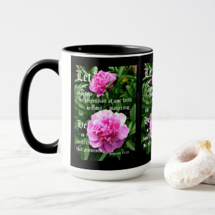 Mug Pivoines par Pearl avec Hébreux 10:23
