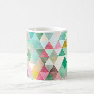 Mug PixDezines Boho Triangles géométriques/réglables
