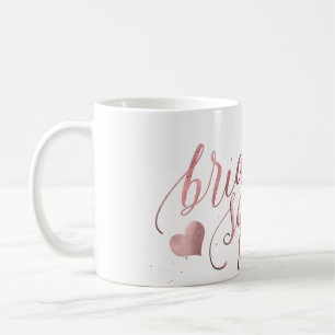 Mug PixDezines Bride Squad/Faux Rose Gold Script