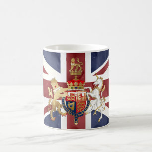 Mug PIXDEZINES COULEUR D'EAU UNION JACK et INSIGNIE