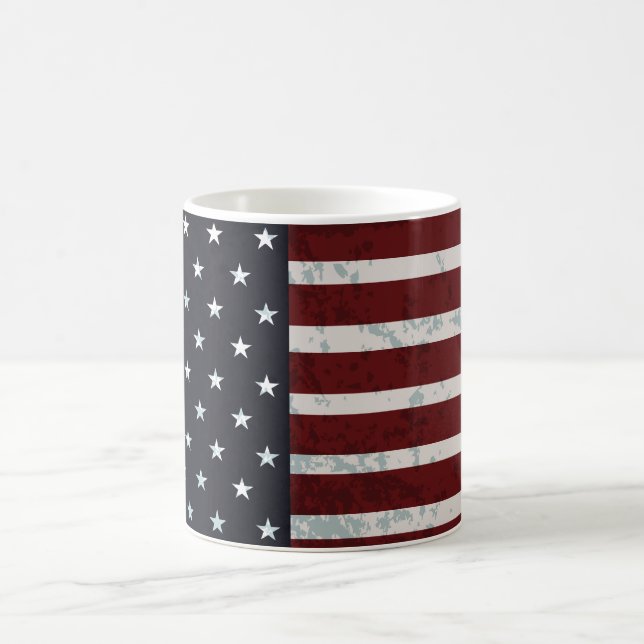 Mug PixDezines Drapeau américain vintage (Centre)
