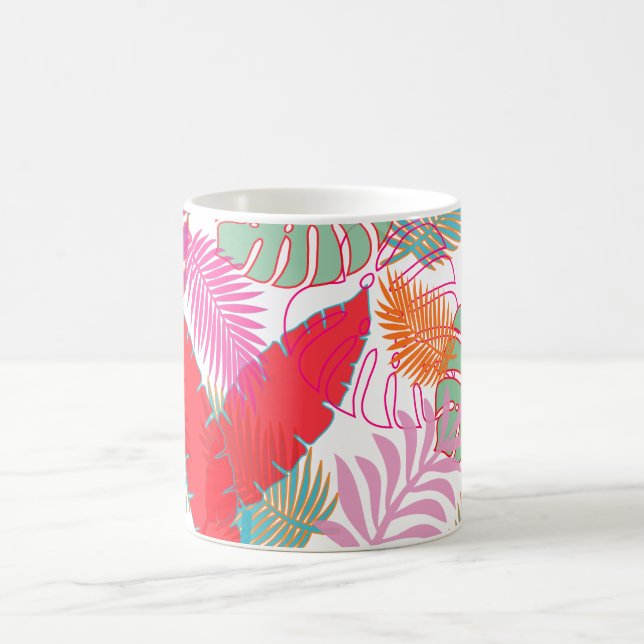 Mug PixDezines forêt tropicale/image réglable (Centre)