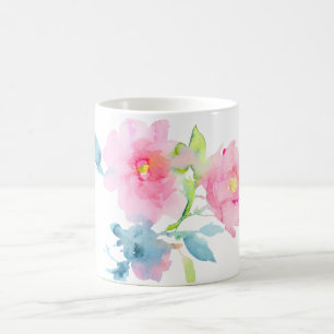 Mug PixDezines Jardin Roses Aquarelles Fleurs