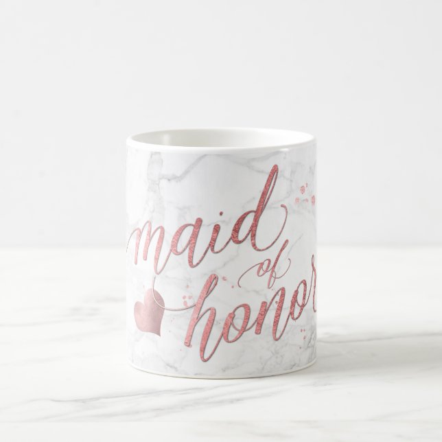 Mug PixDezines Maid of Honor/Faux Rose Gold/Fun Script (Centre)