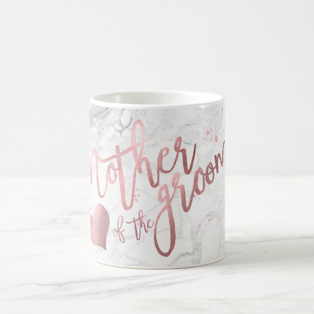 Mug PixDezines Mère de la chambre/Faux Rose Gold/Marbl (Centre)