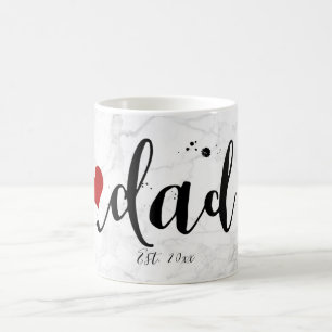 Mug PixDezines NOUVEAU MARBRE DAD+Script moderne