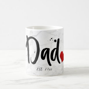 Mug PixDezines NOUVEAU MARBRE DAD+Script moderne