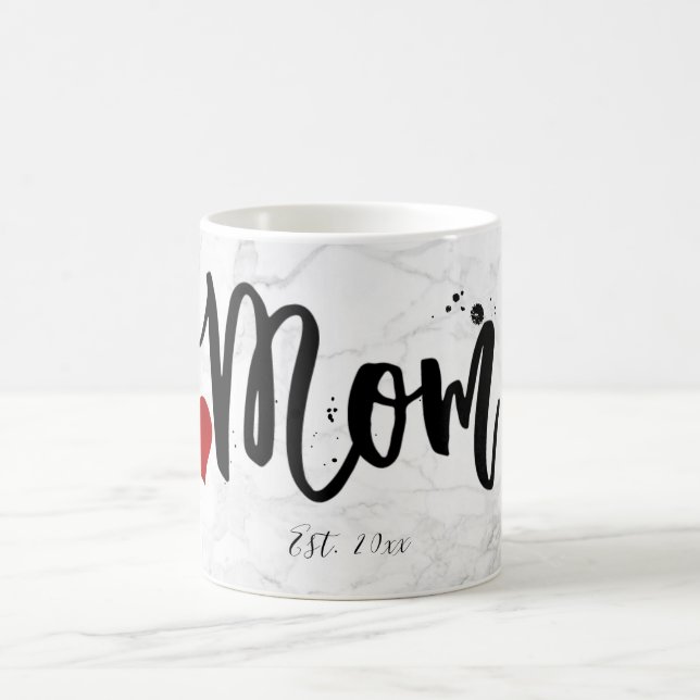 Mug PixDezines NOUVEAU MOM Marbre+Script moderne (Centre)