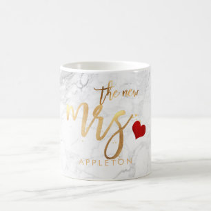 Mug PixDezines Nouvelle Madame Modern/Faux Gold Script