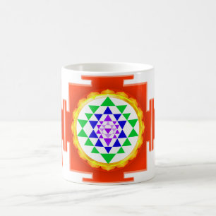Mug PixDezines Sri Yantra Chakra Nettoyage/Lueur Orang