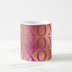 Mug PixDezines XOXO Rose chaud/Or Faux/do-it-yourself 