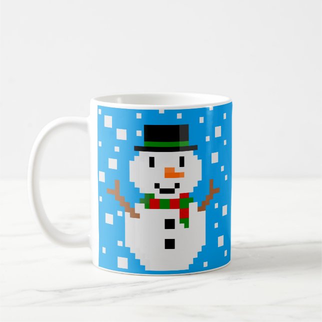 Mug Pixel Art SNOWMAN (Gauche)