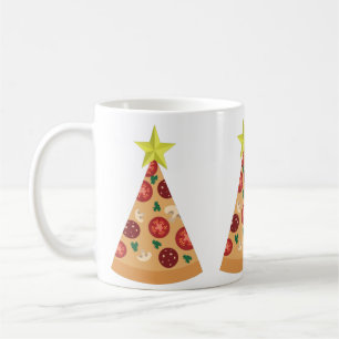 Mug pizza affreux arbre de noël drôle