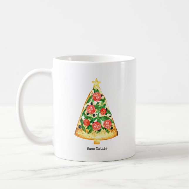 Mug Pizza de Noël italien de Buon Natale (Gauche)