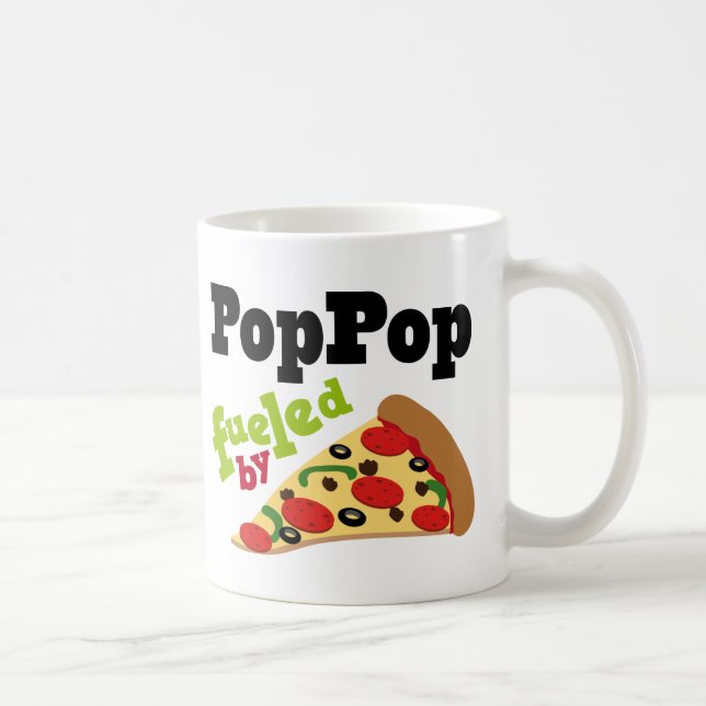 Mug Pizza (drôle) de Poppop (Droite)