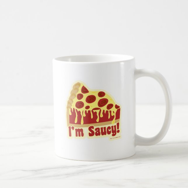 Mug Pizza Love Plat Profond Drôle Slogan Saucy (Droite)