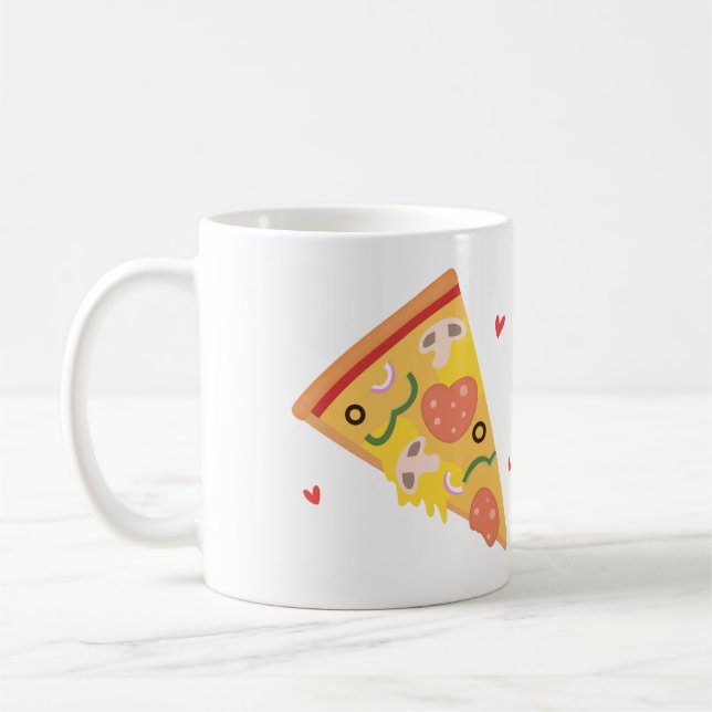 Mug Pizza mignonne de mon humour d'amour de calembour (Gauche)