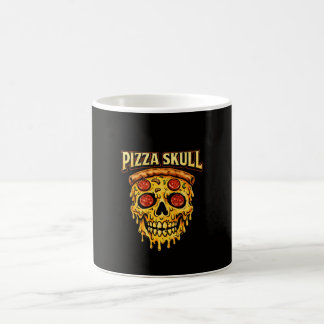 Mug Pizza Skull Vintage Dark Humor Food Lover Design