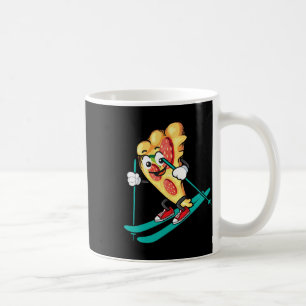 Mug Pizza Slice Sur Skis Cool Blé Dough Pie Amateurs G