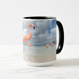 Mug Plage Aruba de Flamants roses