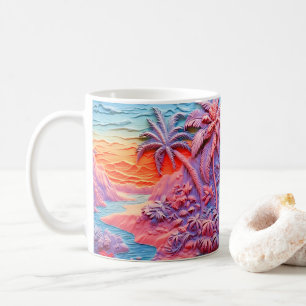 Mug Plage colorée à l'aspect 3D