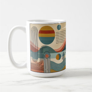 Mug Plage d'art moderne du milieu du siècle Sunrise