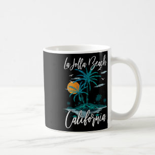 Mug Plage de La Jolla Californie Palmier Été Famille