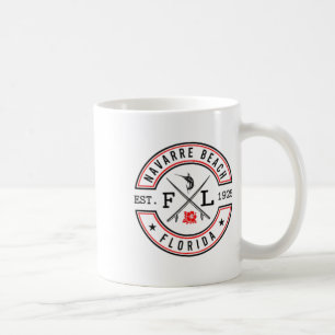 Mug Plage de Navarre Floride Fl Rétro Surfeur Front de