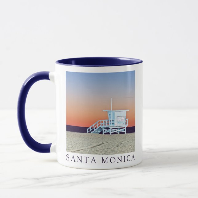 Mug Plage de père Noël Monica | Los Angeles, Californi (Gauche)