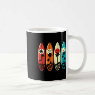 Mug Plage de surf rétro à la paume tropicale d'Hawaï